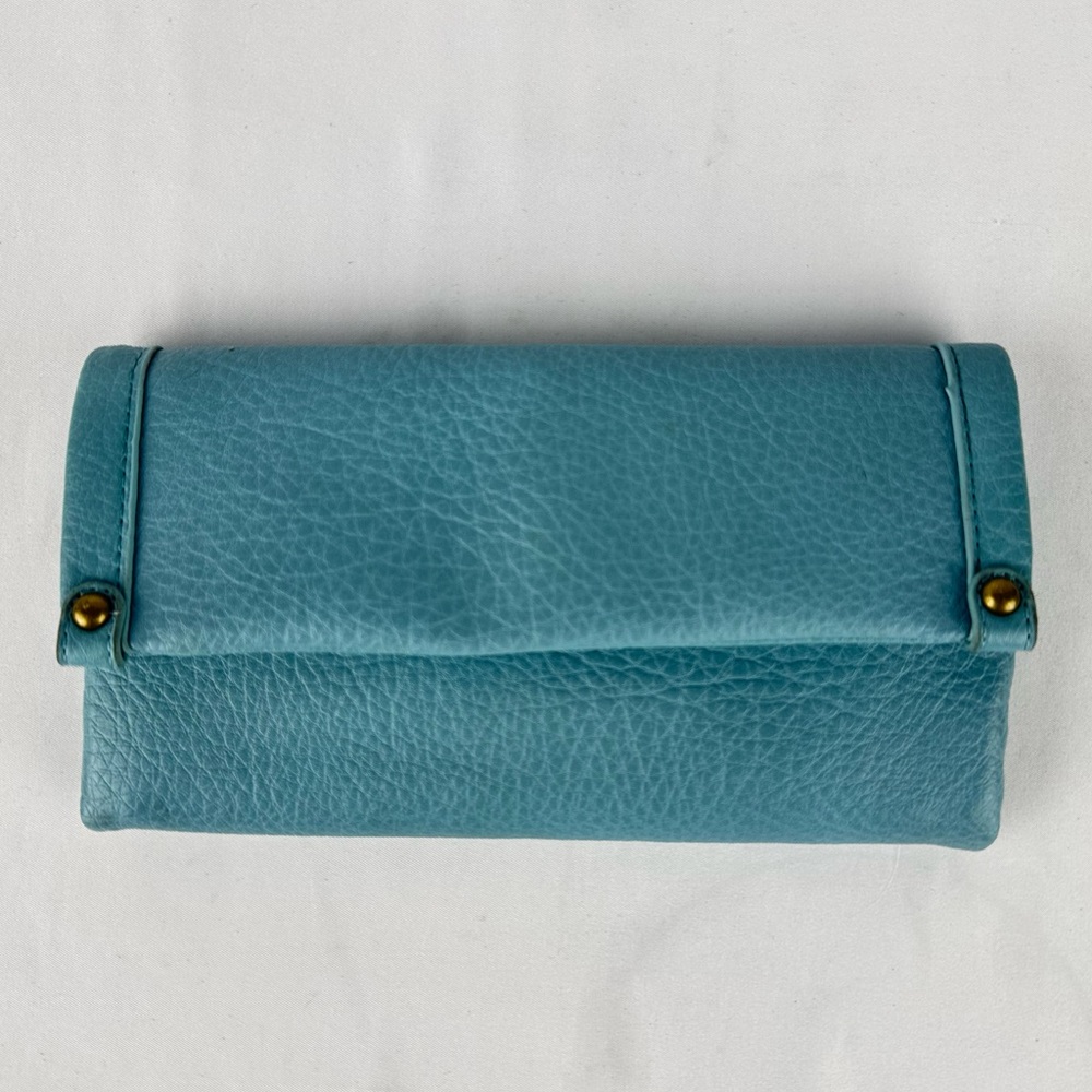 Time and Tru Farrah Wallet in Light Blue - Faux Leather